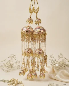 Floral Enamel Dome Pearl Bridal Kalire