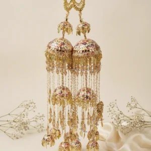 Floral Enamel Dome Pearl Bridal Kalire